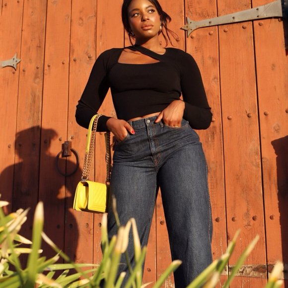 New with tags & OTHER STORIES Long Sleeve Cut Out Knit Top - Picture 1 of 6